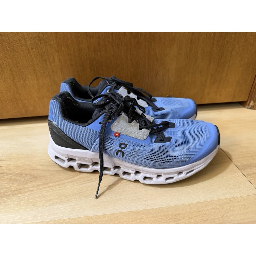 On Running Cloudstratus Sneakers Shoes Women's 7.5 Run Walk Comfort Work Blue